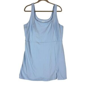 Reebok Dress Womens XXL Blue Scoop Neck Tank Athletic Stretch